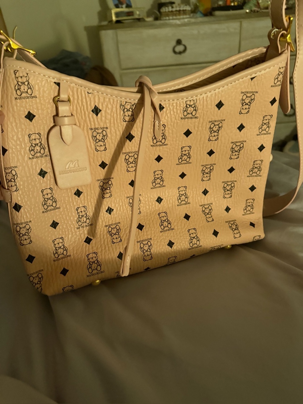 Women's Pink Patterned Tote Bag
